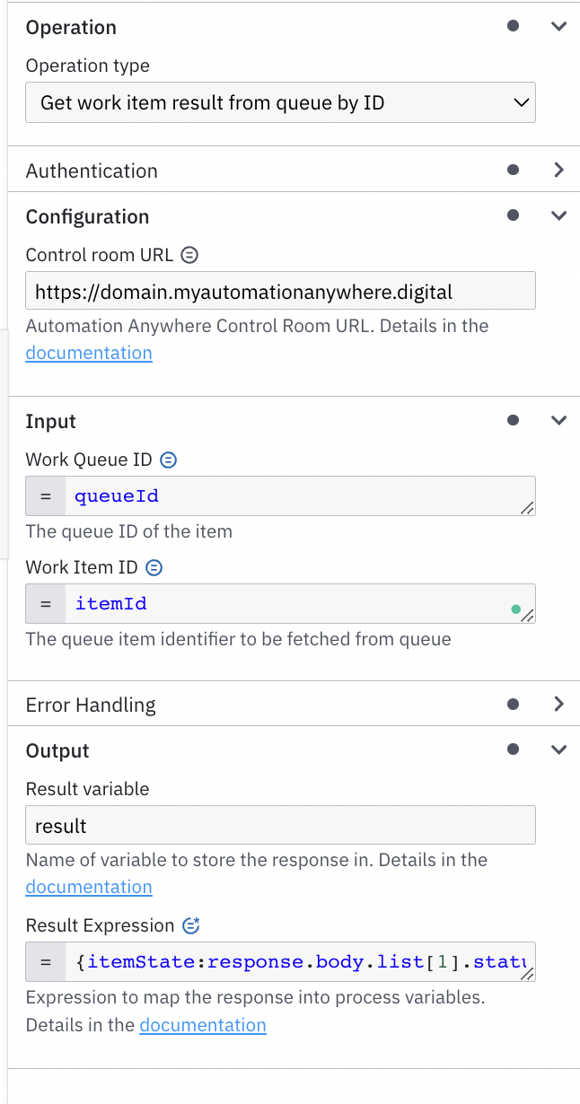 AA get work item result