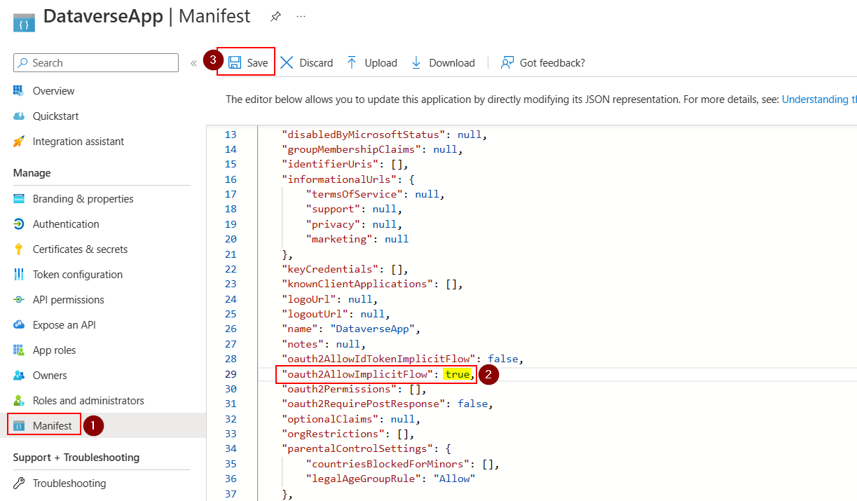 Power Automate Connector - Azure AD app allow implicit flow