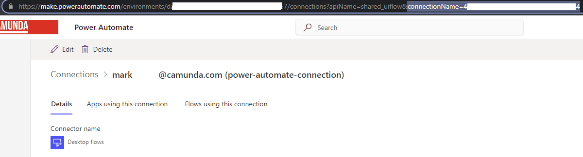 Power Automate Connector - Connection name
