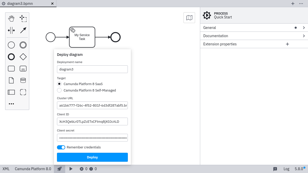 deployment via Camunda Platform 8