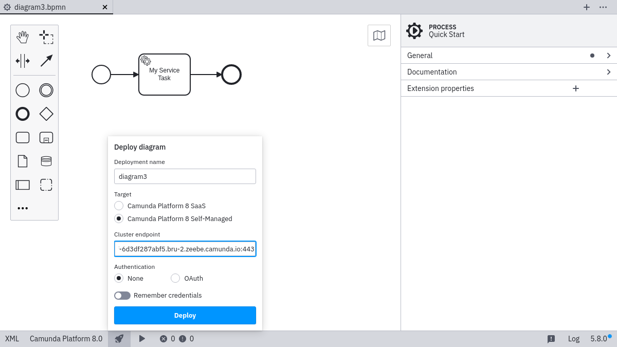 deployment via Camunda Platform 8